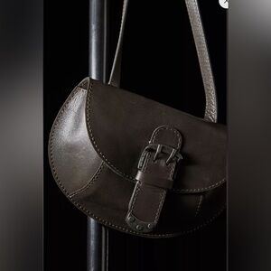 NWT Free People Crescent Leather Crossbody Bag